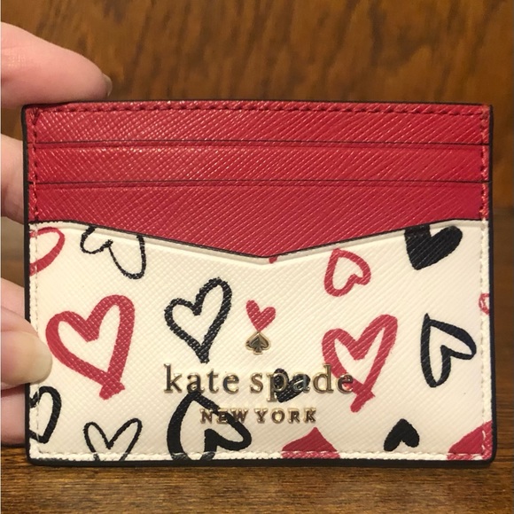NIB-Kate Spade-SET-Staci Phone Wristlet & Sm Card Holder-Scribble Hearts-$318 - Picture 13 of 16